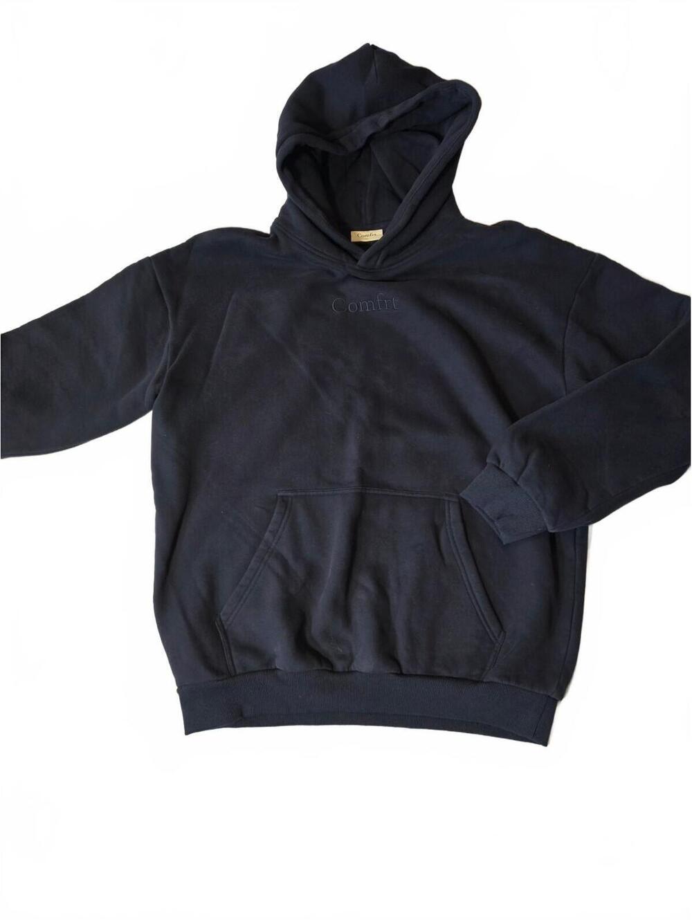 Comfrt Navy Blue XL Hoodie with Front Pocket